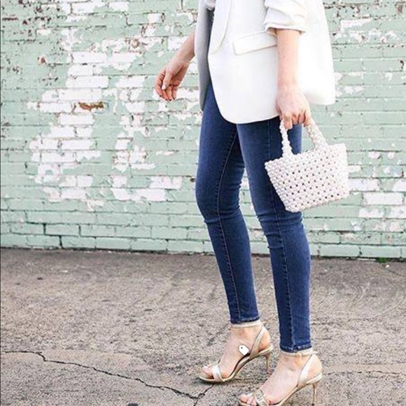 Last1! MINI WOOD BEADED TOP HANDLE HANDBAG - BLACK - Picture 5 of 5